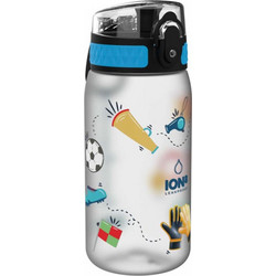 Ion8 Pod Ποδόσφαιρο Παιδικό Μπουκάλι Πλαστικό BPA Free με Καλαμάκι Γκρι 350ml