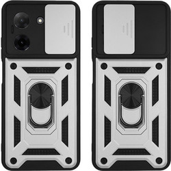 Sonique Ring Armor CamPro Θήκη για Xiaomi Redmi A5 4G Silver