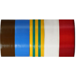 PROLINE μονωτική ταινία 13161, 19mm, 10m, διάφορα χρώματα, 5τμχ