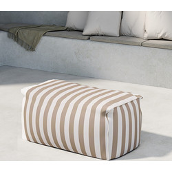 Πουφ Εξωτερικού Χώρου (75x40x33) Spitishop Redang White/Beige