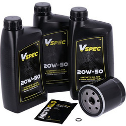 V-Spec Κιτ Σέρβις Λαδιών Κινητήρα Συνθετικά 20W50 3 Lt , Φίλτρο Λαδιού , O-Ring | Engine Oil Service Kit 20W50 Synthetic