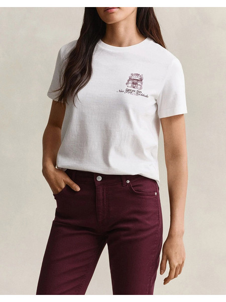 GANT ΜΠΛΟΥΖΑ ΚΜ REG GRAPHIC SS T-SHIRT 3GW4201359-110 White