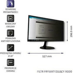 Qoltec 51059 display privacy filters 60.5 cm (23.8")