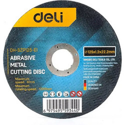 DELI δίσκος κοπής μετάλλου DH-SZP125-E1, 125mm, 12200rpm