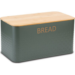 Ψωμιέρα 10-005-052 34x19x18cm Olive-Natural Nava Μέταλλο,Bamboo