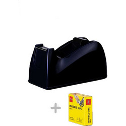 Βάση σελοτέιπ γραφείου 18mm Deli μαύρη E815