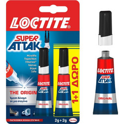 Loctite Henkel κόλλα στιγμής super attak the original 2x3g (1+1) 238151