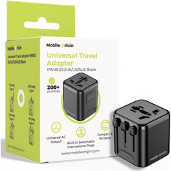 Mobile Origin Travel Adapter PW30 EU/UK/US/AUS, black
