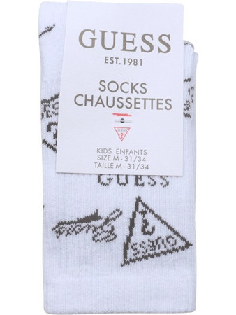 Παιδικές κάλτσες Guess unisex Guess Logo άσπρο
