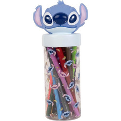 Κασετίνα/δοχείο πλαστικό με μαρκαδόρους Stitch Disney pencil case/can 2700002377