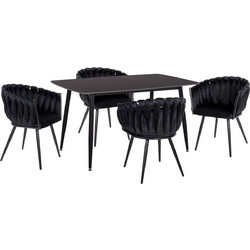 ΣΕΤ ΤΡΑΠΕΖΑΡΙΑΣ 5ΤΜΧ RAVEN HM12116.03 ΚΕΡΑΜΙΚΟ TOP ΜΑΥΡΟ ΜΑΡΜΑΡΟ-ΜΑΥΡΟ ΒΕΛΟΥΔΟ