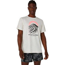 ASICS FUJITRAIL LOGO SS TOP 2011D527-102 Εκρού