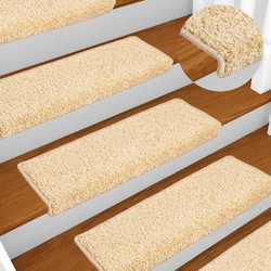 vidaXL Πατάκια Σκαλιών 10 τεμ. Λευκό 65x21x4 εκ. με Ορθογώνια Άκρη 149823