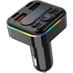 FM Transmitter Αυτοκινήτου Bluetooth με Type-C 20W, USB 3.1A & RGB LED - C50