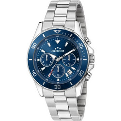 Chronostar Ανδρικό Ρολόι Χρονογράφος με Ασημί Μεταλλικό Μπρασελέ R3753291008