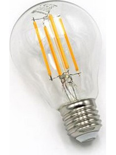 Διακοσμητική λάμπα led αχλάδι E27 10W 230V ντιμαριζόμενη 2800k θερμό φως 1320lm Α60 COG διάφανη - 13-272110009