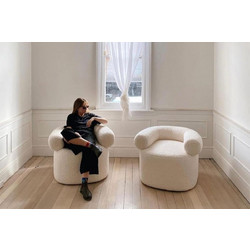 Stewe Home Πολυθρόνα Λευκή 60x60x65