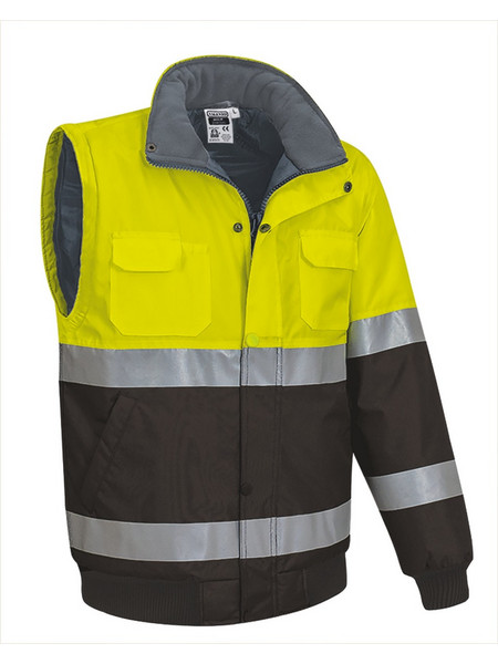 Αποσπώμενο Jacket Υψηλής Ορατότητας DONEGAL Valento Fluo Yellow-Black