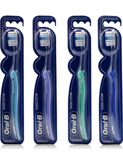 Oral-B 1-2-3 Indicator Medium 35 Οδοντόβουρτσα Πράσινη