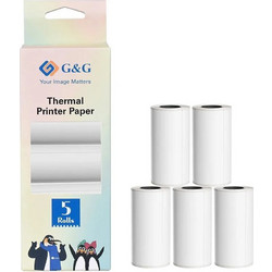 G&G Θερμική Χαρτοταινία Ταμειακής Π57xΔ30mm με Μήκος 3.8m 5τμχ 21691