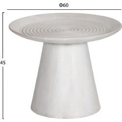 HomeMarkt Τραπεζάκι Σαλονιού Στρογγυλό Ξύλινο Ross HM9709