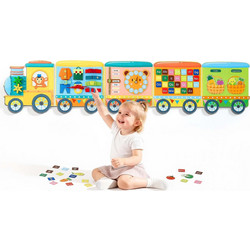 Vevor Busy Board 14 in 1 Train Foldable Montessori Πίνακας Δραστηριοτήτων