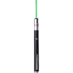 Φακός LED με Laser Pointer, USB, Μαύρος, 14 cm