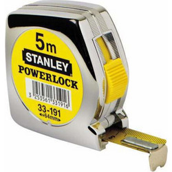 Stanley Powerlock Μετροταινία με Αυτόματη Επαναφορά 19mm x 5m 0-33-194