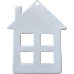 LUCKY CHARM 2025 XMAS ΣΠΙΤΙ 9x1x11cm POLYRESIN ΛΕΥΚΟ 6τμχ