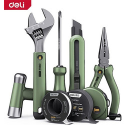 DELI Home Series Hand Tool Kit 8PCs Green - (EHT0008L)
