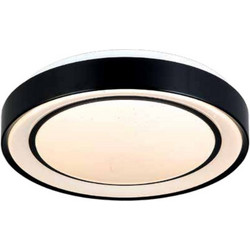 Inlight 42179Β Μοντέρνα Μεταλλική Πλαφονιέρα Οροφής με Ενσωματωμένο LED σε Μαύρο χρώμα 40cm
