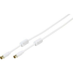 Vivanco Καλώδιο Κεραίας Coax Male to Coax Female 1.5m White 48705