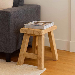 Σκαμπό Nextdeco Tribeca ανακυκλωμένο ξύλο teak Υ41x24x42εκ