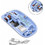 AOAS W08 Ασύρματο Bluetooth Ποντίκι Transparent Light Blue