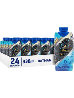 Minoa Kids Pure Water 360 Batman 330ml Εμφιαλωμένο Νερό σε Παιδική Χάρτινη Φυσική Συσκευασία 24τμχ