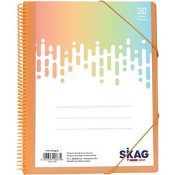SKAG Σούπλ Spiral Α4 30 Θήκες Με Λάστιχο Και 30 Θήκες (296670)