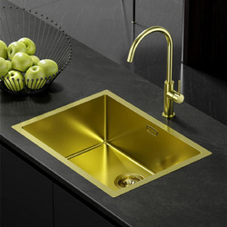 Karag BK6045 Υποκαθήμενος Νεροχύτης Inox Χρυσός 60x45cm