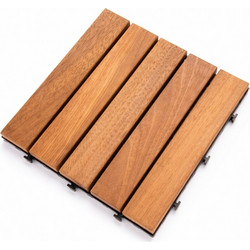 Deck Tile Tile Deck Brown 30x30x3.2 cm
