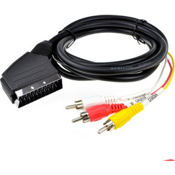καλώδιο Scart σε RCA 1m Μαύρο - OEM