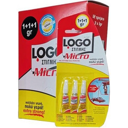 LOGO ΣΤΙΓΜΗΣ Micro 1gr+1gr+1gr ΚΟΛΛΑ (Κουτί των 12) 5202456001968