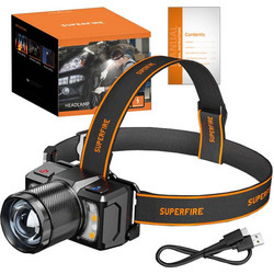 Superfire HL25 Επαναφορτιζόμενος Φακός Κεφαλής Εργασίας 700lm