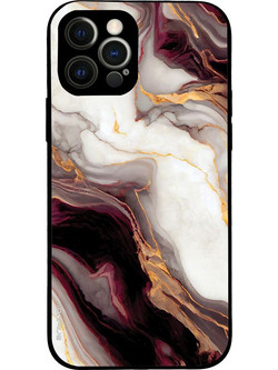 Sonique Marble Series Θήκη iPhone 12 Pro Burgundy