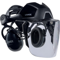 Κράνος Εργοταξίου με Ωτοασπίδες Uvex pheos faceguard PC Visier mI GHS