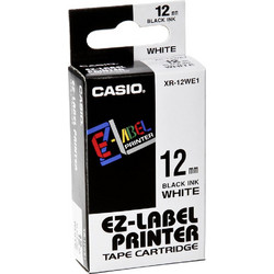 Μελανοταινία Casio XR-12 WE 12 mm black on white
