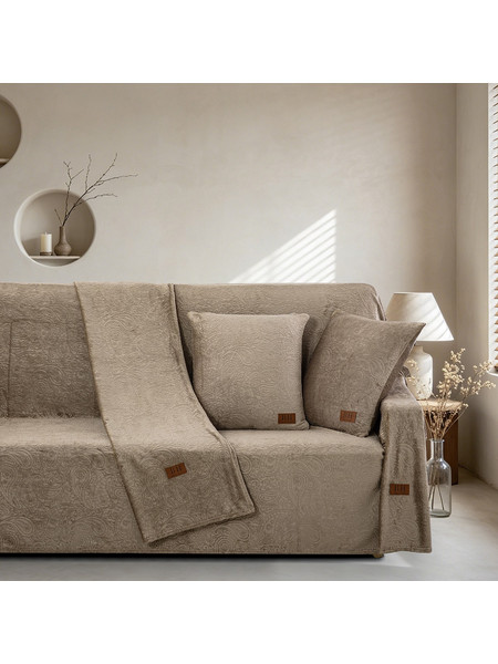 Beauty Home Σετ Ριχτάρια 3τμχ 180x160+180x250+180x300 Sienna Art 8675 Moka