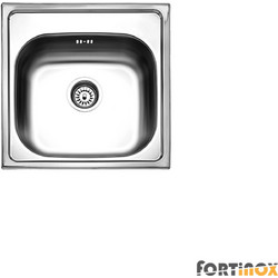Fortinox Valley 25050 Ένθετος Νεροχύτης Inox Ματ 50x50cm