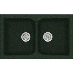 Sanitec Classic 336 Επικαθήμενος Νεροχύτης Γρανίτη Ματ Granite Green 86x50cm