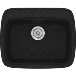 Sanitec Classic 313 Επικαθήμενος Νεροχύτης Γρανίτη Ματ Granite Black 58x50cm