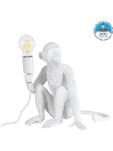 Globostar Apes 01808 Πορτατίφ Ε27 Λευκό Π30xΥ30cm