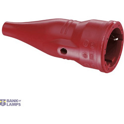 SCHUKO rubber connector, red